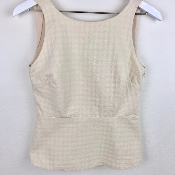 Banana Republic Tops - Banana Republic |  Cream Textured Peplum Shell